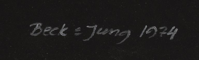BECK & JUNG, Färgserigrafi, signerad och numrerad 11/50, daterad 1974.
