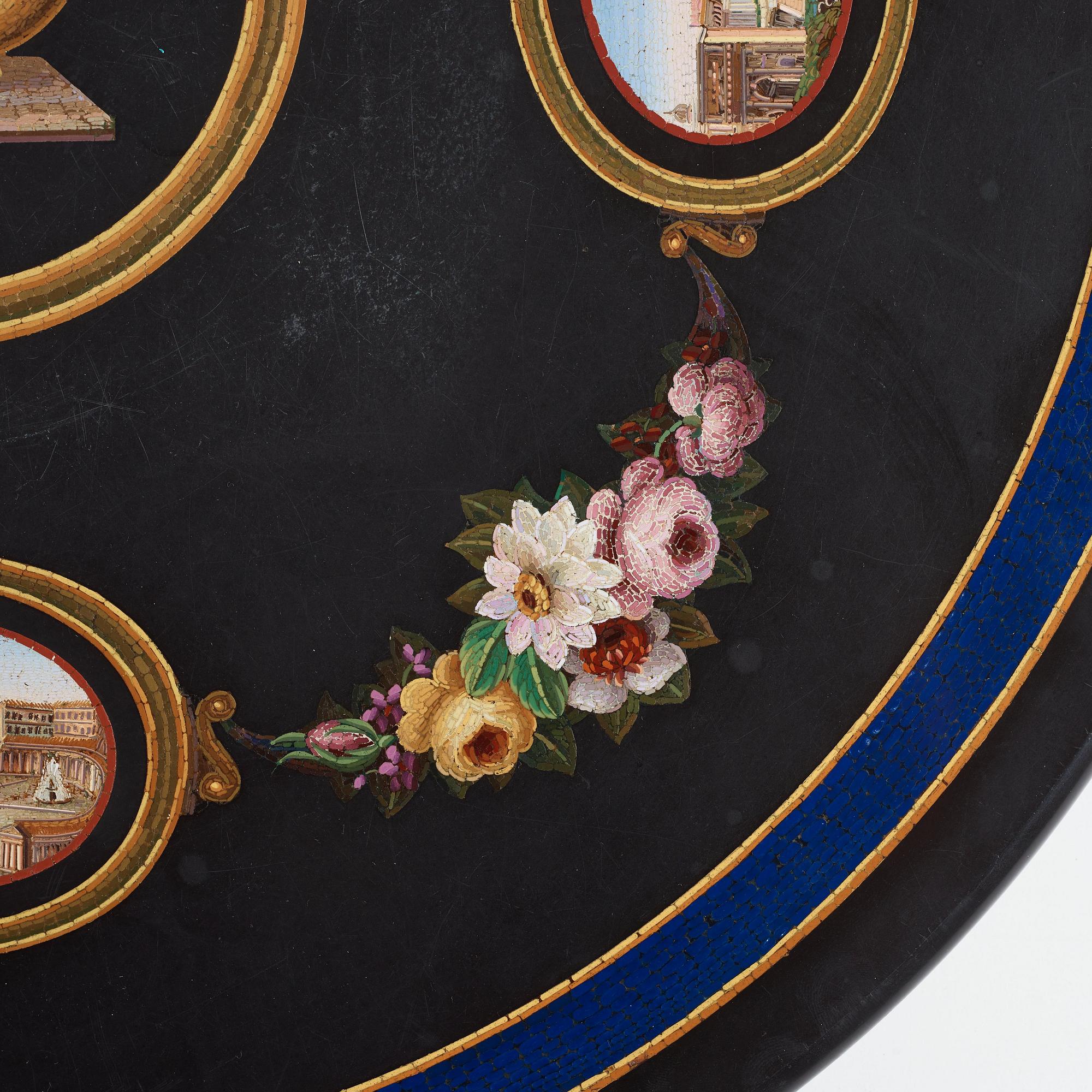 An Italian 19th century micromosaic table top.