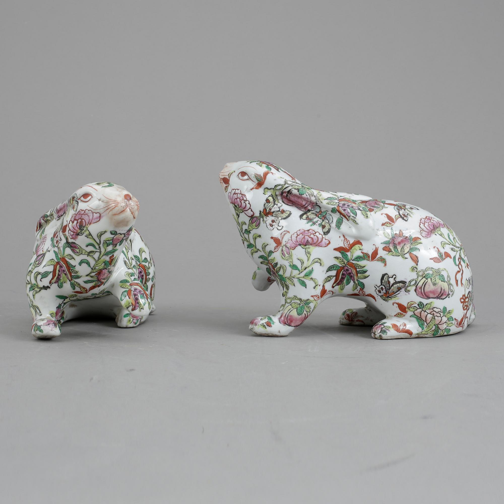 FIGURINER, ett par, porslin, Kina. 1900-tal.