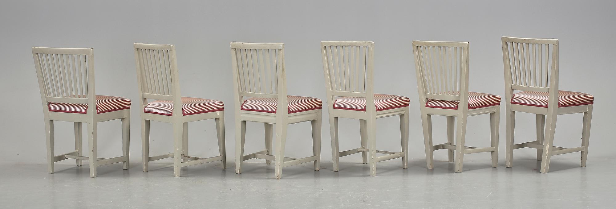 STOLAR, 6 st, sengustavianska, s k Leksandmodell, 1800-tal.