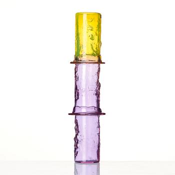 Oiva Toikka, a "Bamboo" glass vase, Nuutajärvi Notsjö, Finland 1967-69.