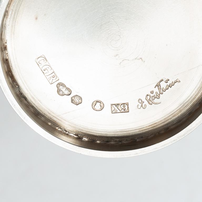 Eric Råström, a silver vase, Råströms Silver- O Nysilverfabrik, Stockholm, 1972.