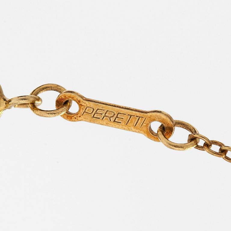 Tiffany & Co, Elsa Peretti, an 18K gold 'Open Teardrop' necklace.
