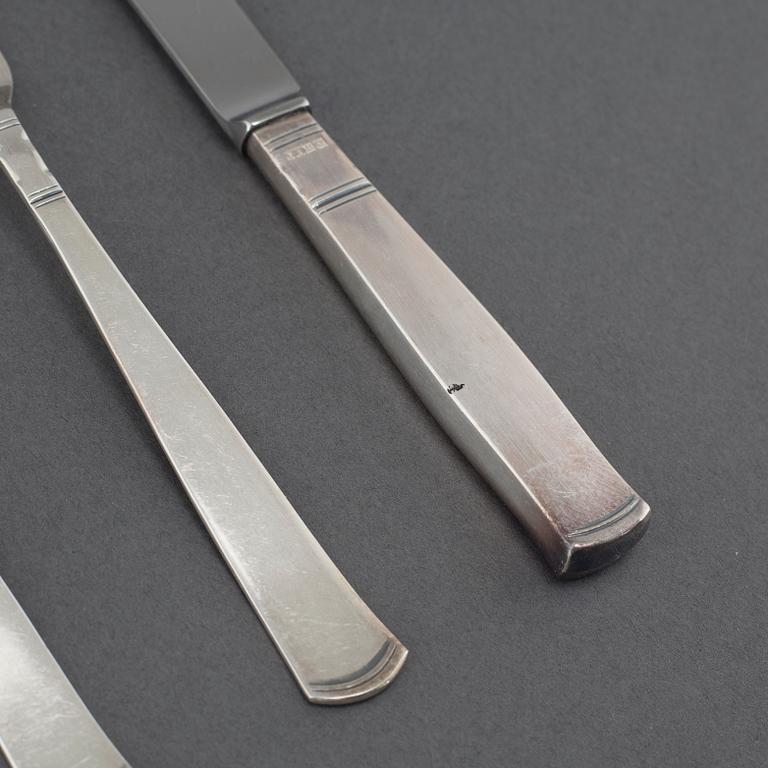 JACOB ÄNGMAN, bestickservisdelar, 48 st, silver, "Rosenholm", GAB, Eskilstuna, 1970.