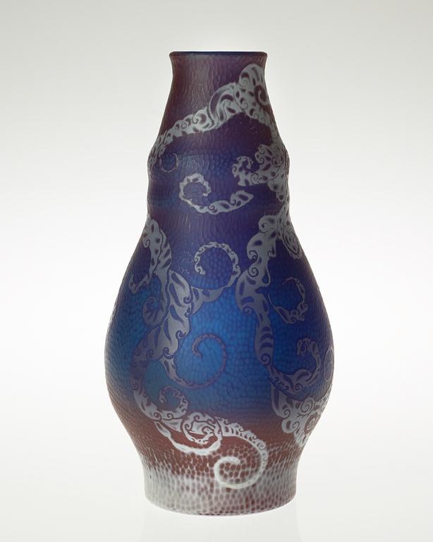 A Simon Gate cameo glass vase.