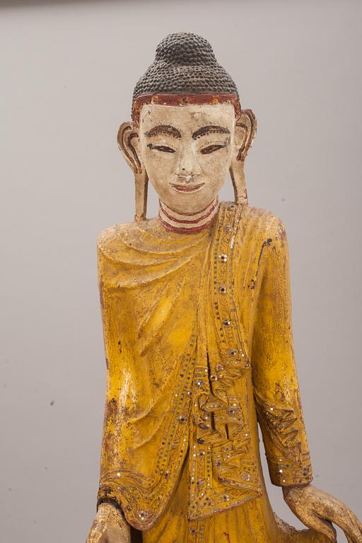 BUDDAFIGUR, troligen Thailand omkr 1900.