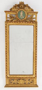 A Gustavian mirror, end of the 18th Century.