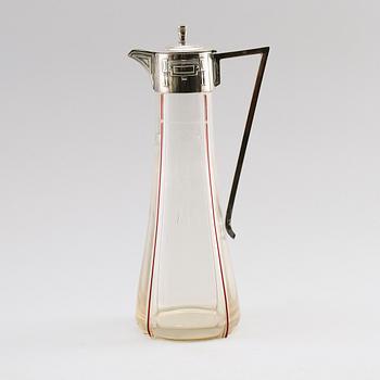 VINKARAFF, glas och nysilver, omkring år 1900.