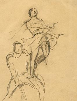 GÖSTA VON HENNIGS, Pencil on paper, two, one of which signed GvH.