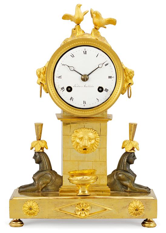 A Swedish Empire mantel clock by C. A. Talén.