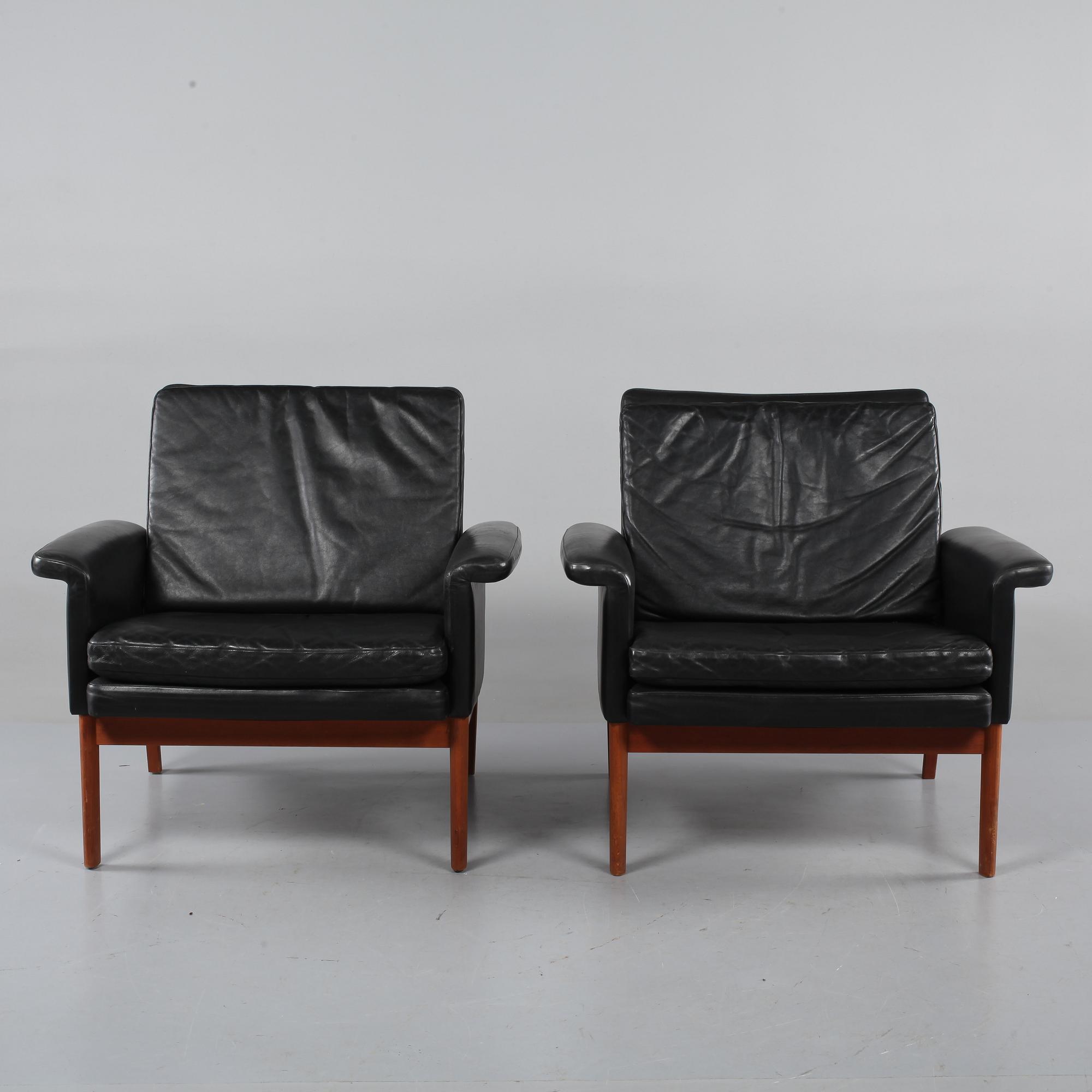 FÅTÖLJER, ett par, France & Son, Danmark, 1960-tal.