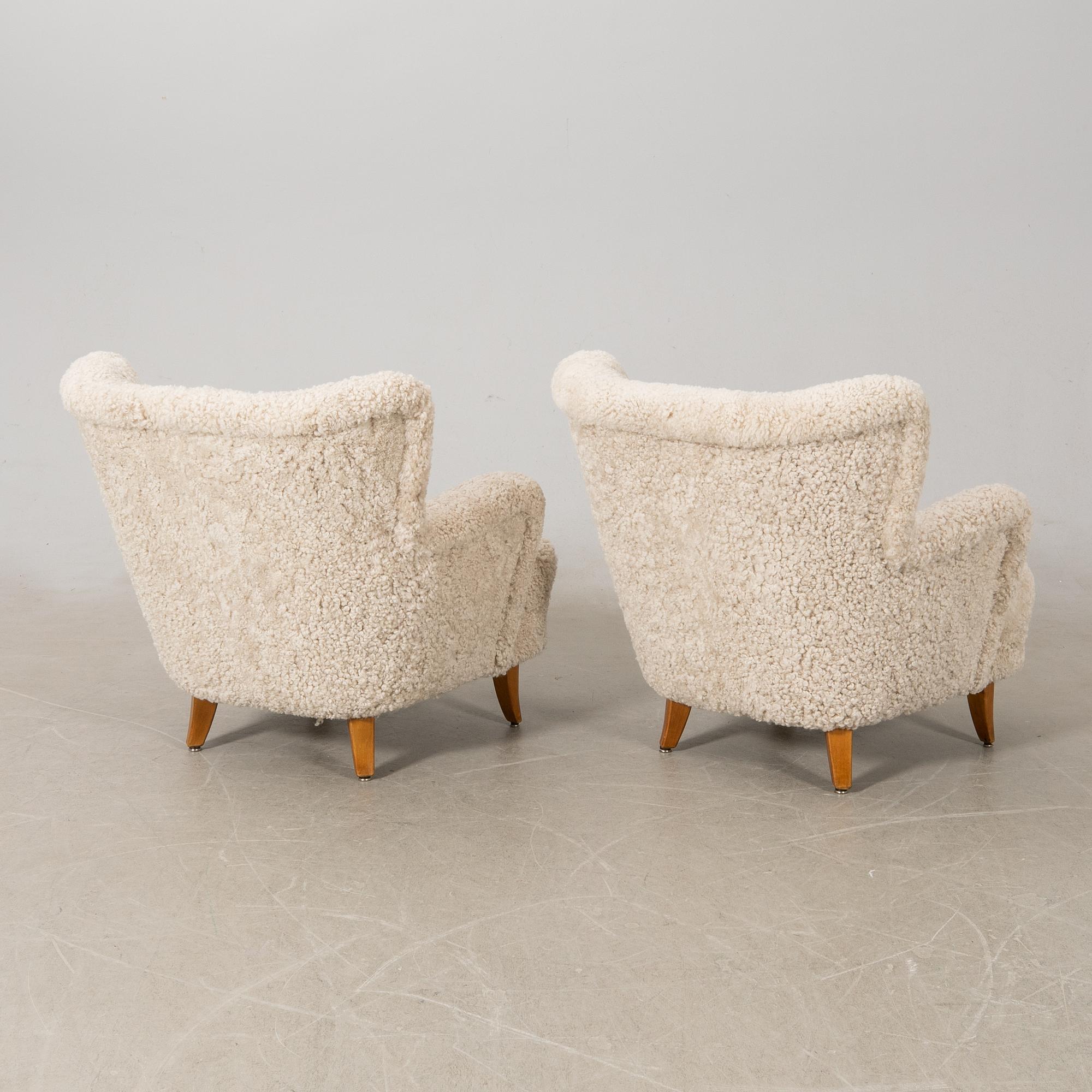 Ilmari Lappalainen, armchairs, a pair, "Laila", Asko 1950s.