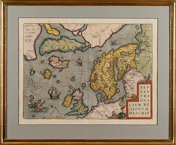 KARTA, Abraham Ortelius, Septentrionalium Regionum Descrip, ca 1603.