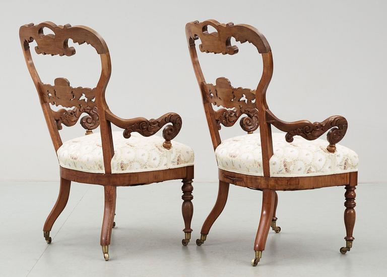 STOLAR, 6 st, nyrokoko, 1800-talets andra hälft.
