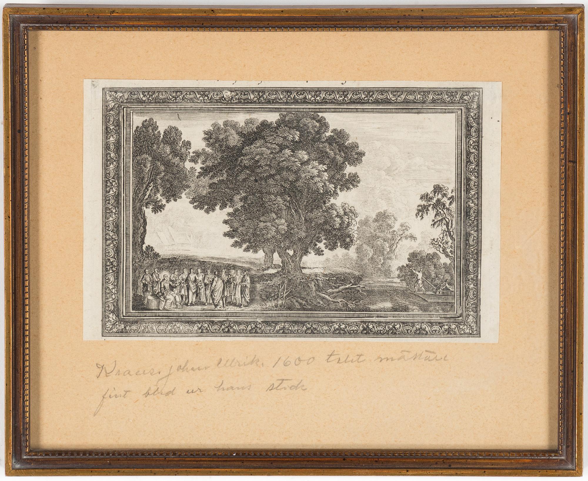 PARTI TRÄSNITT OCH GRAVYRER, 7 st, 1600-1800-tal.
