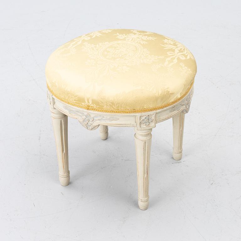 Gustavian stool, late 18th century.