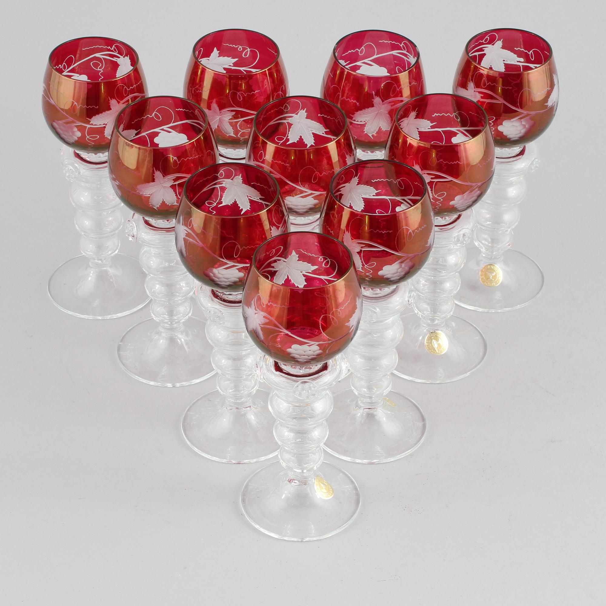 REMMARE, 10 st, glas, Kosta, 1900-tal.