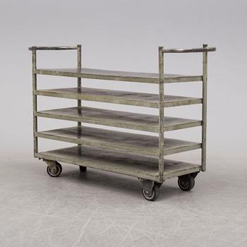 An industrial steel trolley from AB Wilh. Sonesson & Co, Malmö, mid 20th Century.
