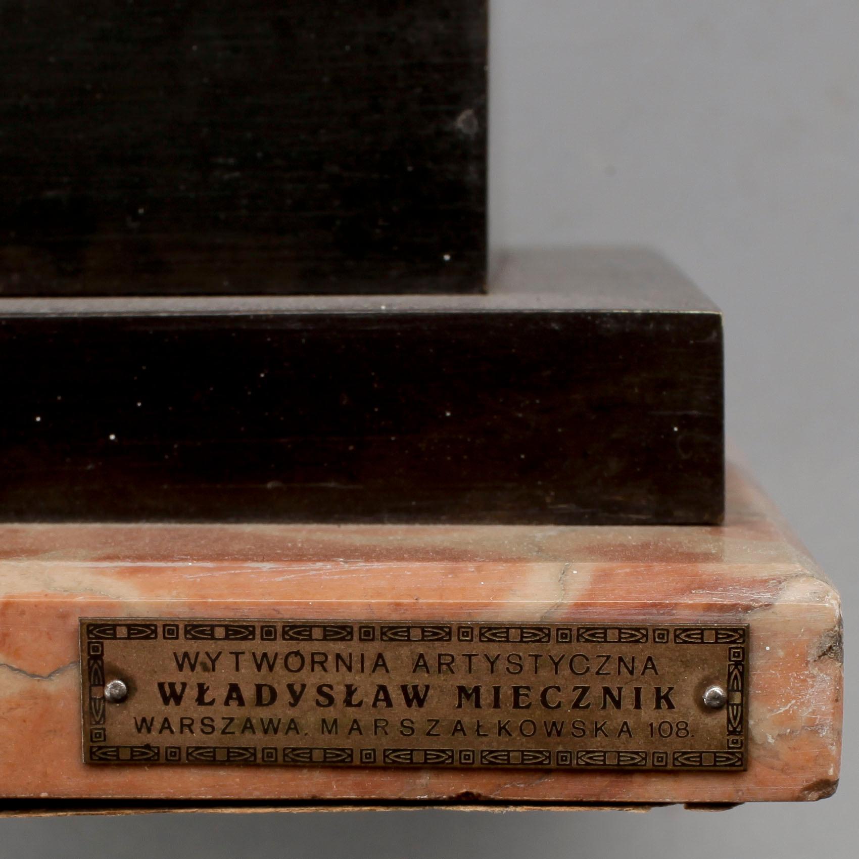 WŁADYSŁAW MIECZNIK, efter, skulptur, brons, brickmärkt.