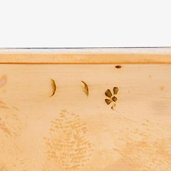 A probably early 19th century 14K gold box with enamel, probably Hanau.