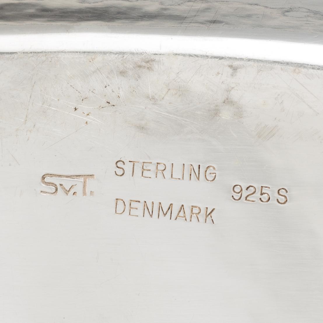 SVEND TOXVAERD, a sterling silver tray, Denmark.