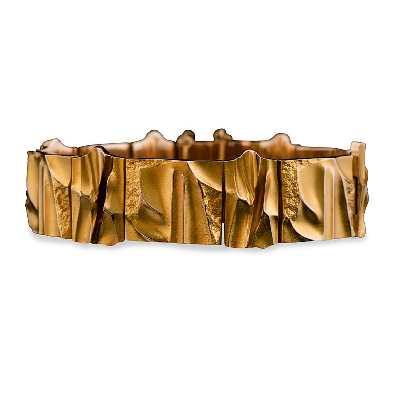 Björn Weckström, BRACELET,  "Carrara", 14K gold. Lapponia 1981.