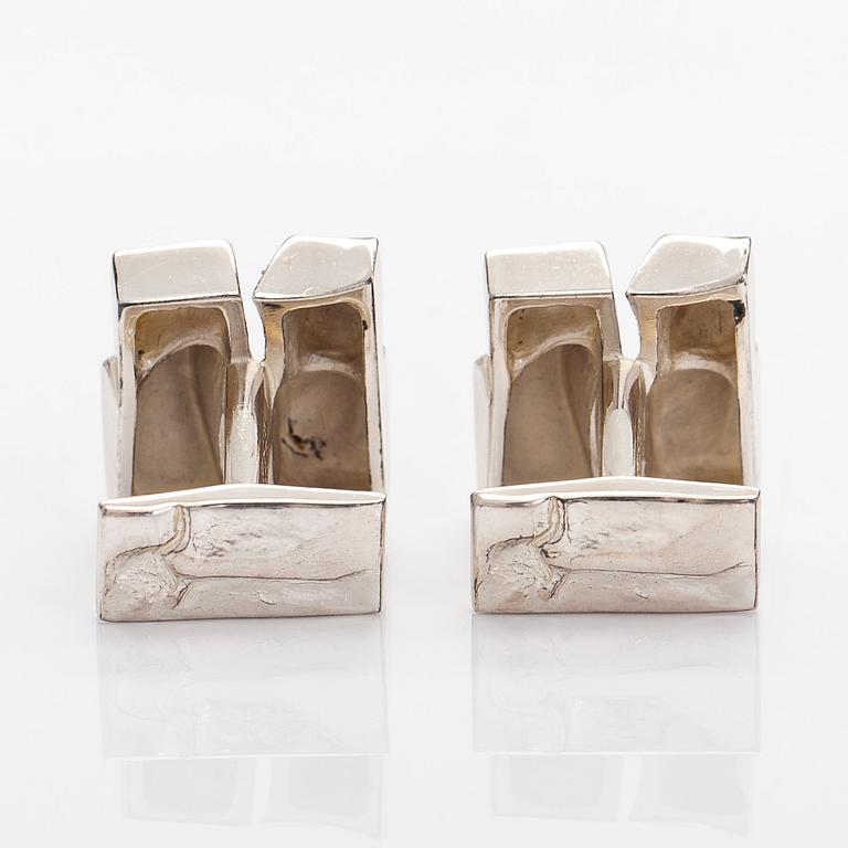 Björn Weckström, manschettknappar, "Polaris", silver, Lapponia 1974.