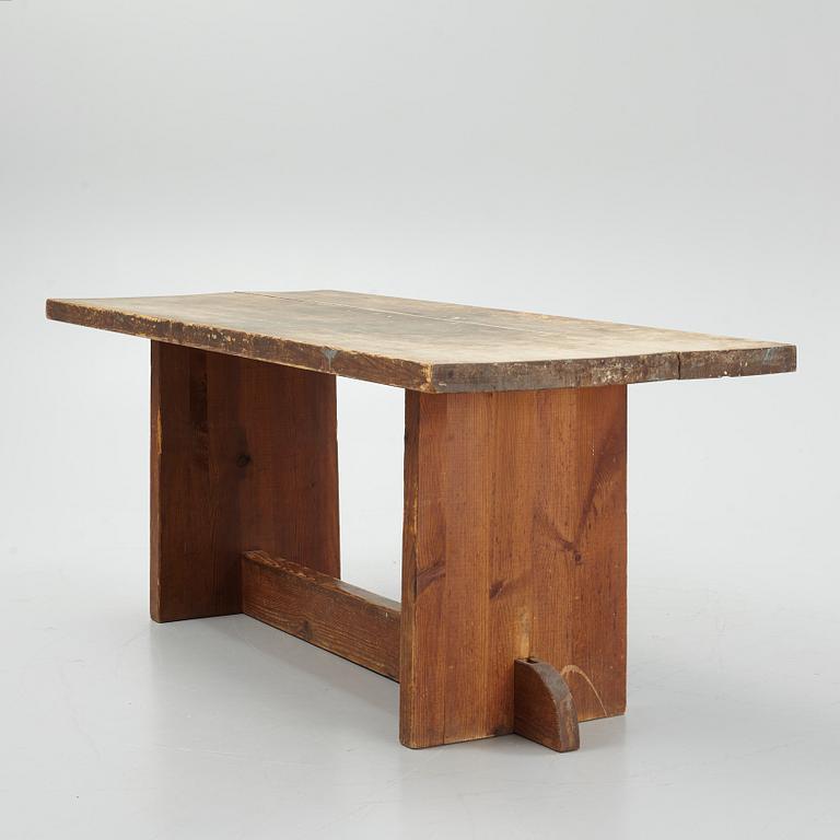 Axel Einar Hjorth, a stained pine 'Lovö' table, Nordiska Kompaniet, Sweden 1930s.