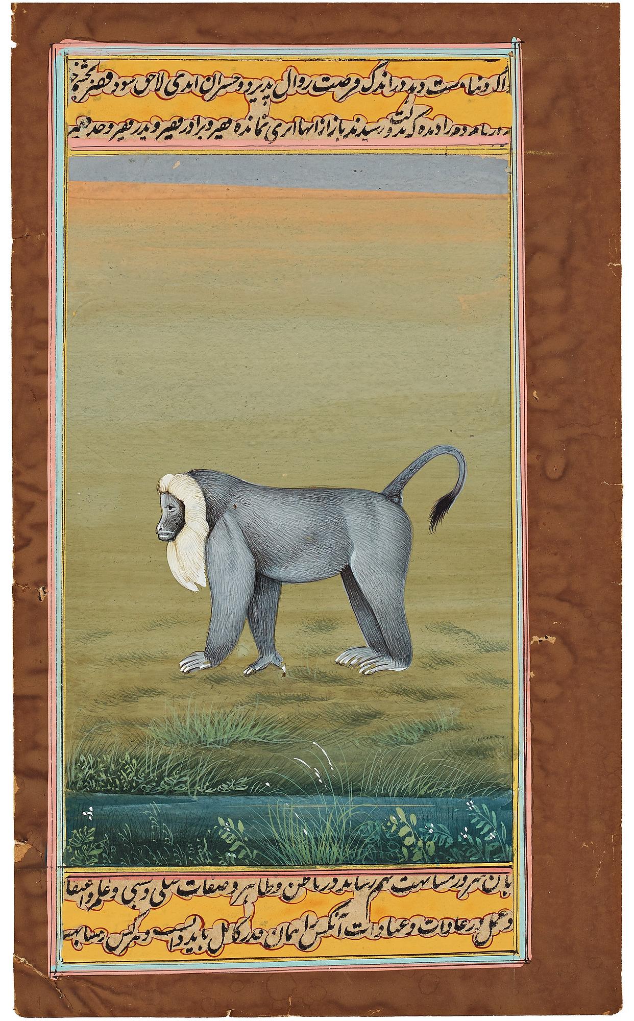 A set of four Mughal paintings by unknown artist, 19th Century.