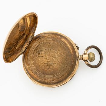 Pocket watch, 14K gold, 31 mm.
