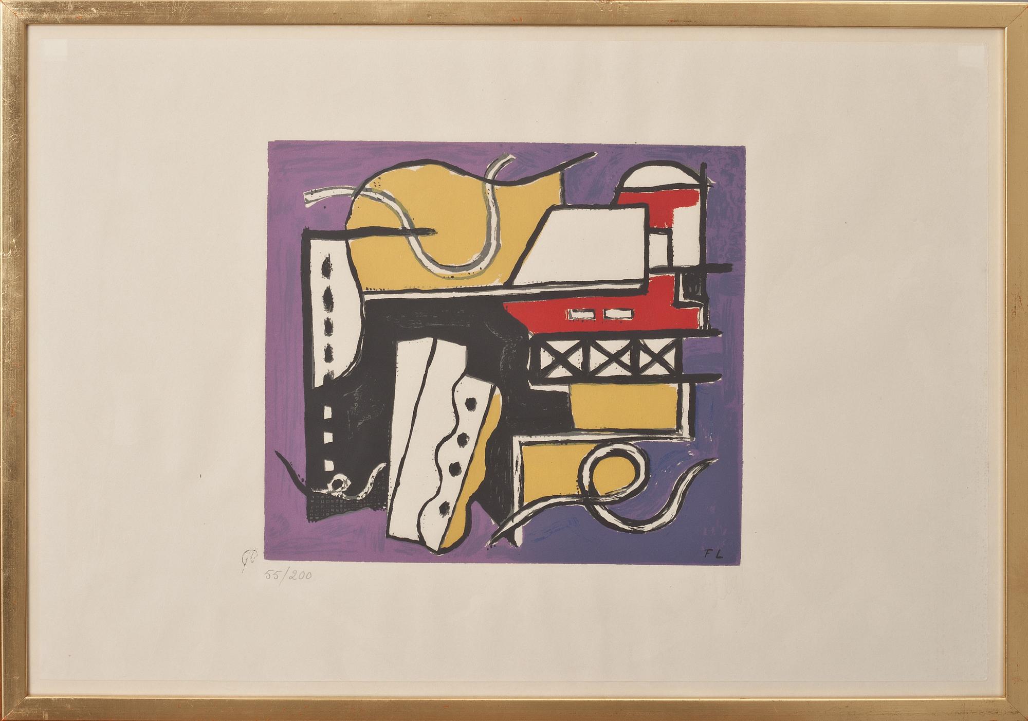 FERNAND LEGER, färglitografi, signerad och numrerad 55/200.