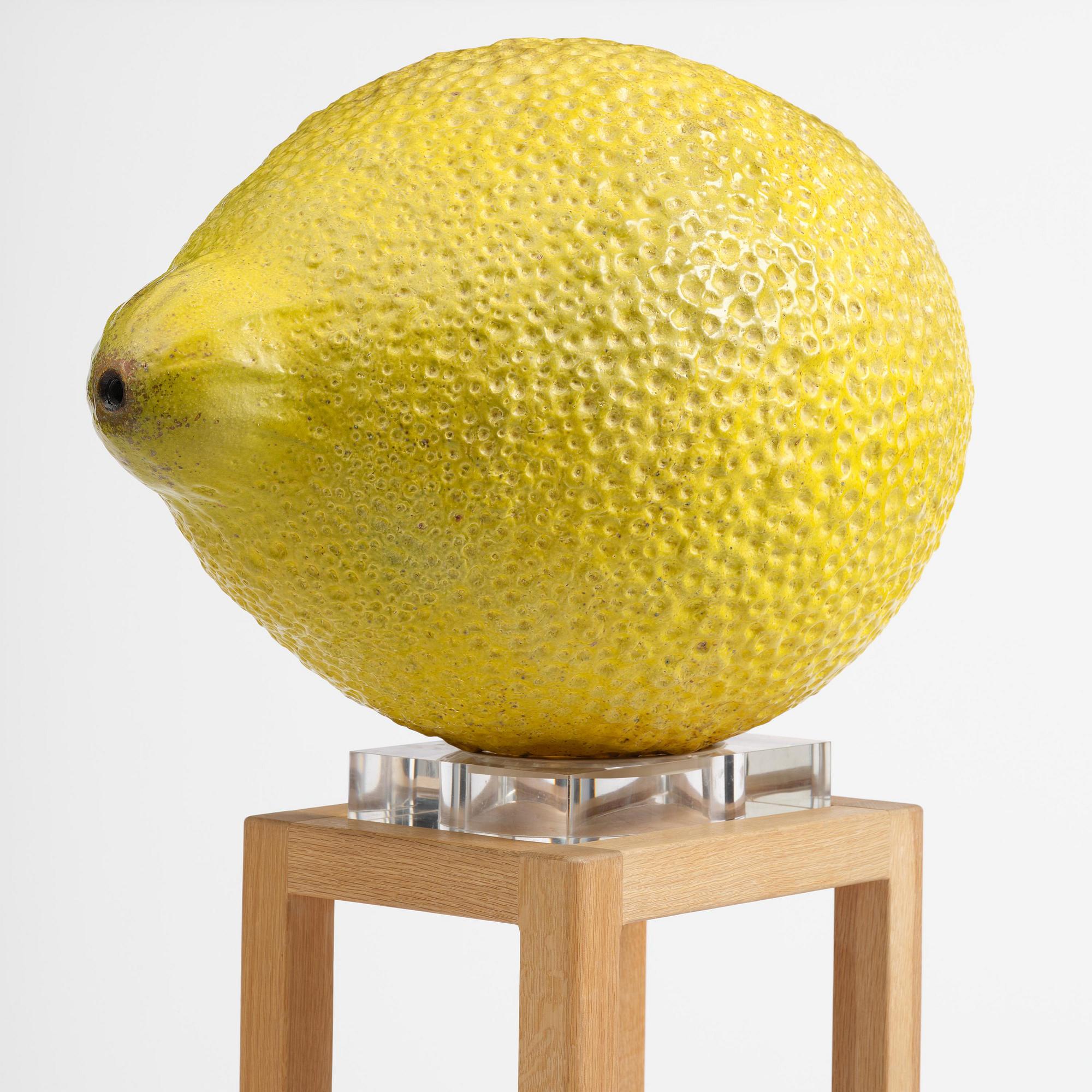 Hans Hedberg, a monumental faience sculpture of a lemon, Biot, France.