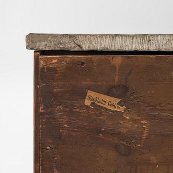 A Gustavian marquetry and gilt-brass mounted commode, late 18th century.