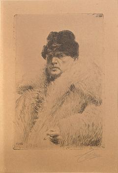 ANDERS ZORN, signed etching.