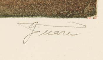 Gita Teearu, etsaus, signeerattu.
