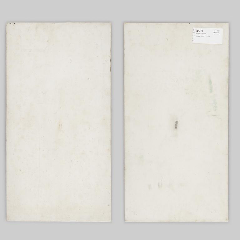 A pair of Japanese porcelain placques, 20th century.