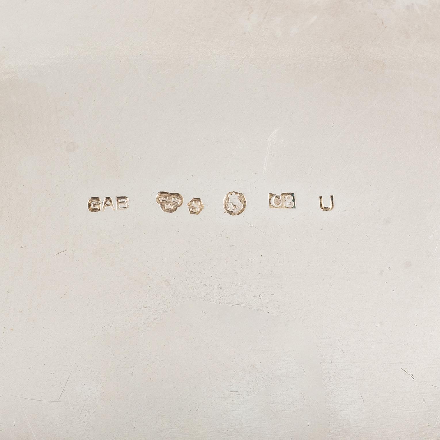 Kaffeservis, 3 delar, silver, GAB, Stockholm, 1920-1928.