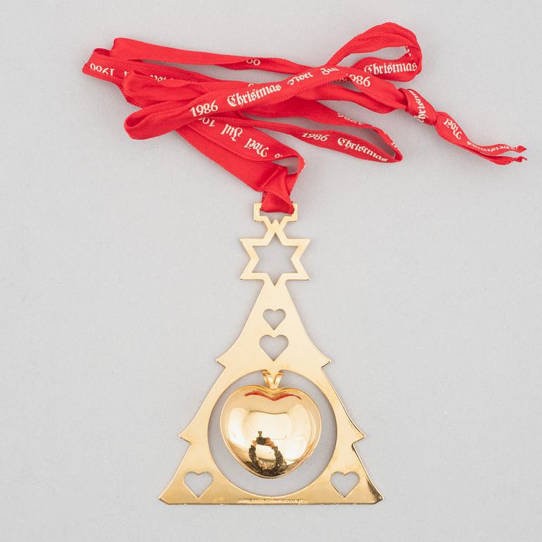 Georg Jensen, Christmas tree decorations, Denmark, 1980s-90s (14 pcs).