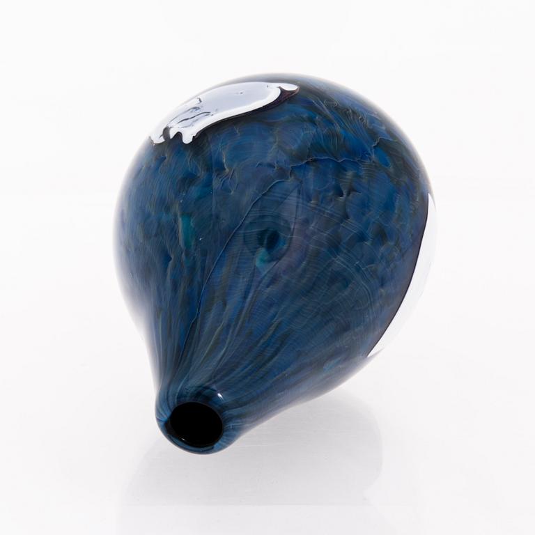 ELLA VARVIO, a glass vase/ sculpture, signed Ella Varvio 2017.