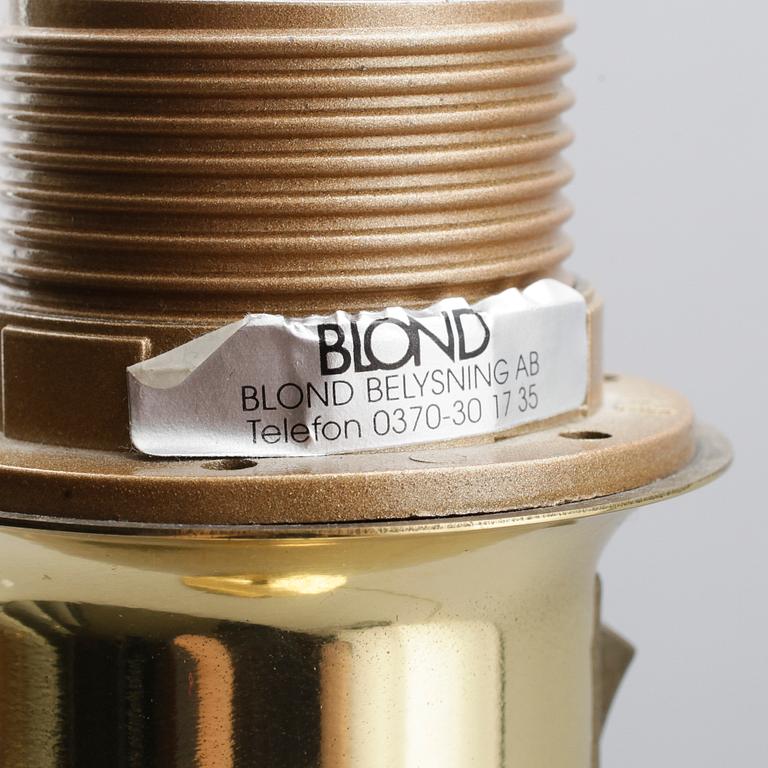 BORDSLAMPA, mässing, Blond Belysning AB, Värnamo, 1900-talets andra hälft.