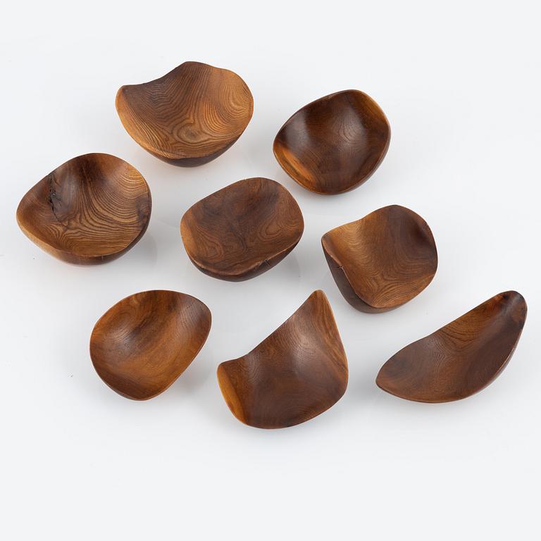 Magnus Ek, a set of eight maple wood bowls for Oaxen Krog.