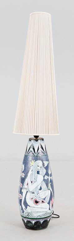 GOLVLAMPA, glaserad keramik, Marian Zawadsky, Tilgmans Keramik, sign o dat 1958.