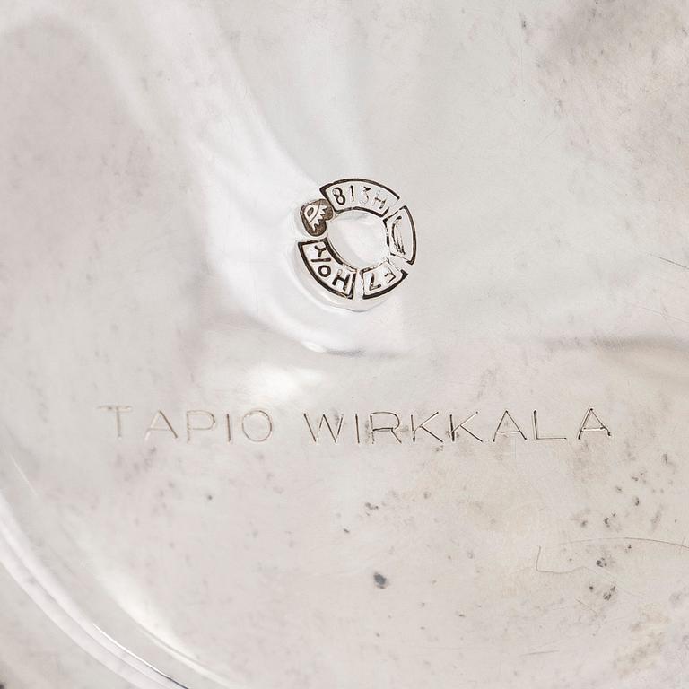 Tapio Wirkkala, ljusstakar, ett par, silver, Hopeatehdas, Helsingfors 1959.