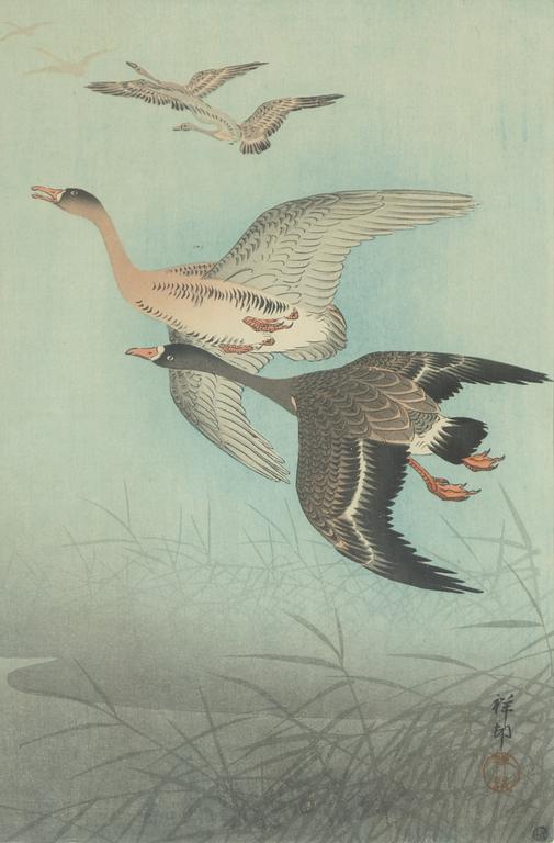 Ohara Koson, 'Wild geese'.