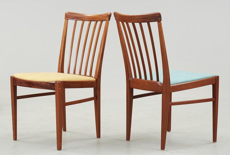 MATSALSSTOLAR / STOLAR, 12 st, "Herrgården", Carl Malmsten, Bodafors, mestadels 1960-tal.