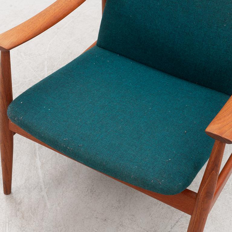 Finn Juhl, a model 138 armchair, France & Søn, Denmark, 1960s.