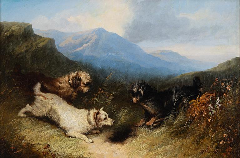 George Armfield, hans art, olja på duk, signerad.