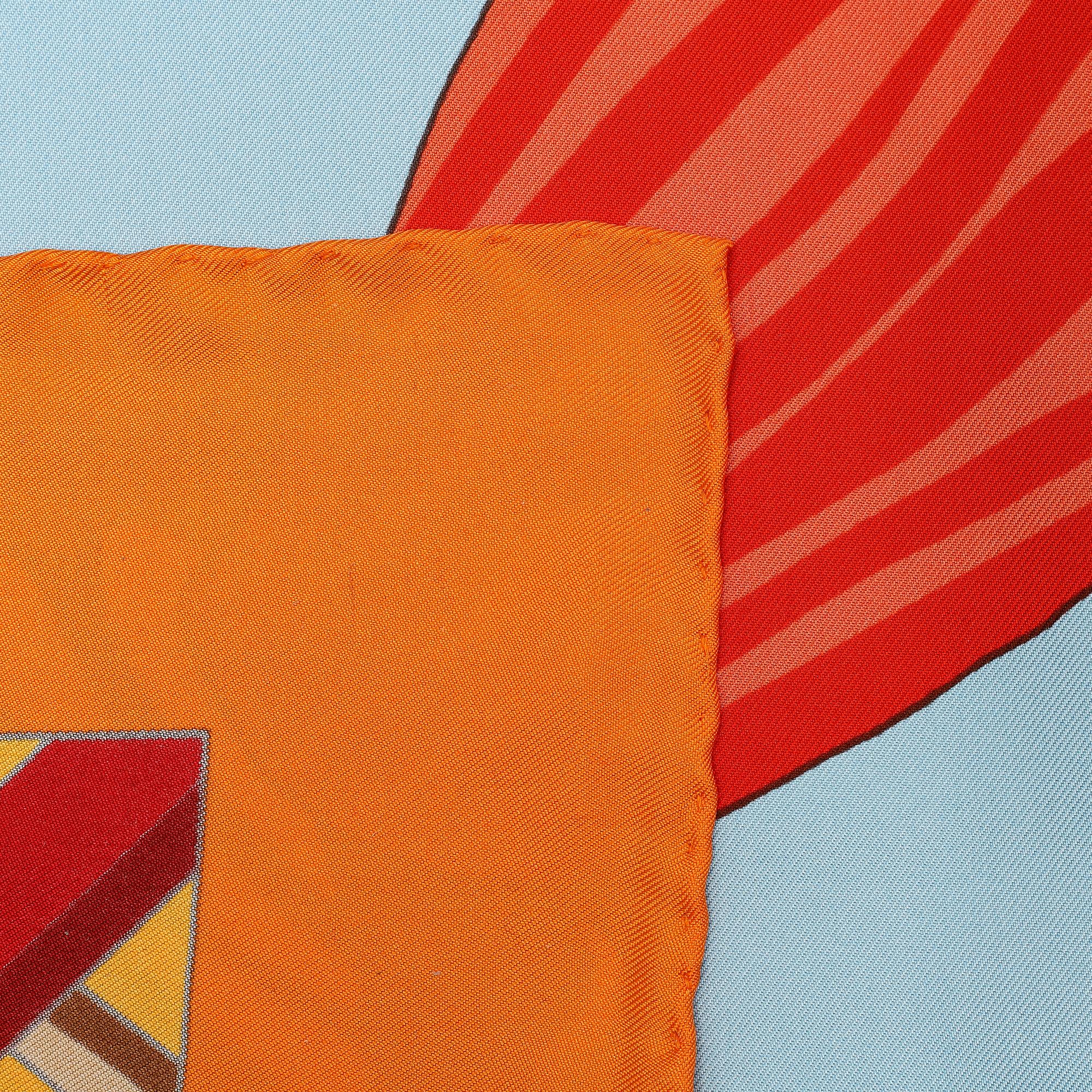 HERMÈS, a 'Charmes des Plages Normandes II' silk scarf.