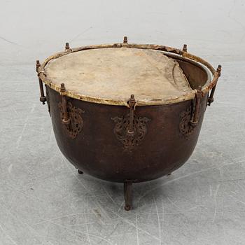 A 18th century kettle drum.