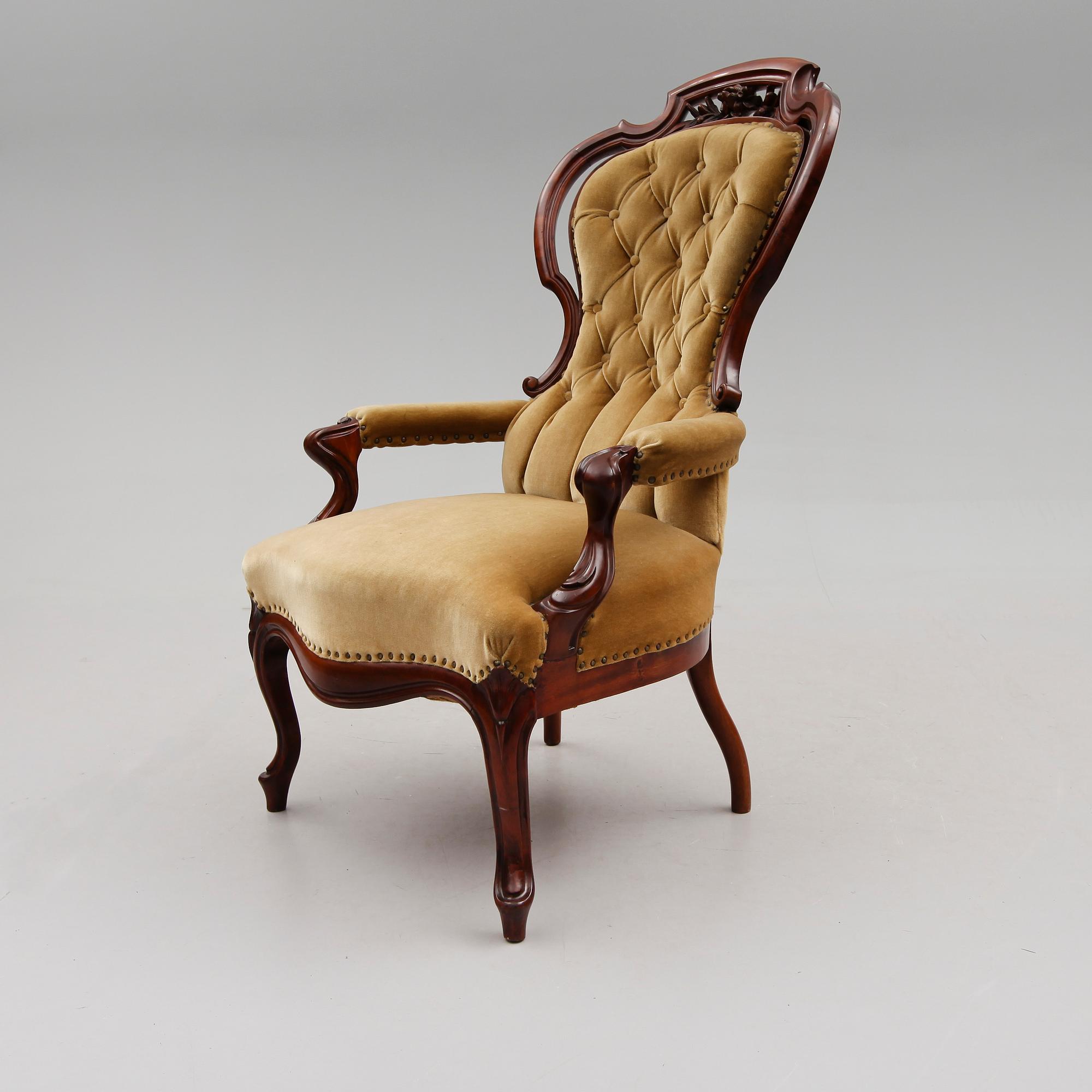 FÅTÖLJ, 1800-talets andra hälft.